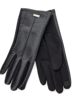 Guanti neri eleganti effetto pelle touch screen Biagiotti LB25W910-20