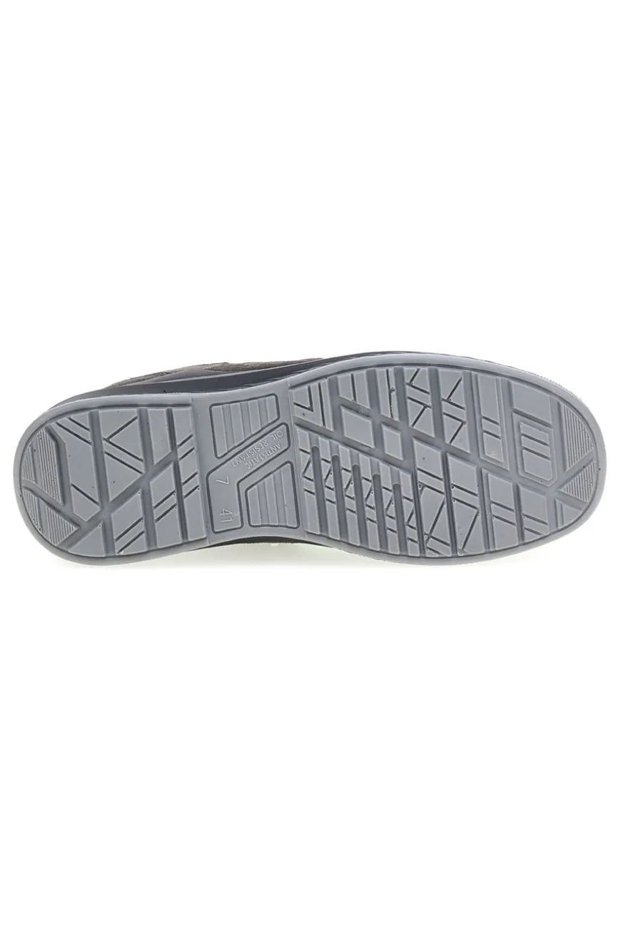 Herren grau-grüne Leder Sicherheitshalbschuhe U. Power Denver S ESD