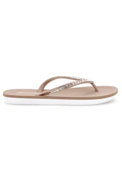 Infradito beige con strass Superga S24S728