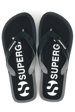 Infradito nere con logo Superga S24T189