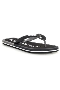 Infradito nere con logo Superga S24T189