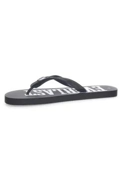 Infradito nere con maxi logo bianco EVERLAST EV08