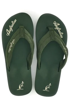 Infradito verdi con scritta bianca Australian AU24M409