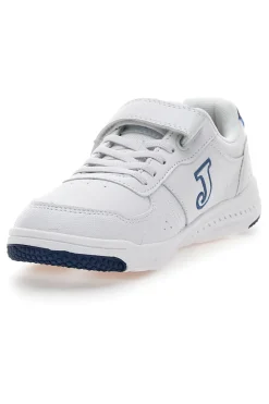 Joma W Harvard JR 2543 weiße Sneakers mit blauen Details und Klettverschluss