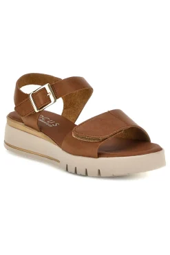 Ledersandalen mit Keil und Klettverschlussriemen Pittarello focus 5493097