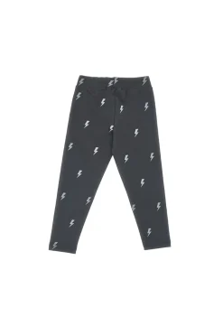 Leggings Neri con Saette Grigie PITT KIDS 6013