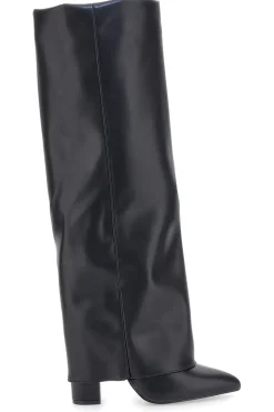 Le Havre Paris C217252 Schwarze Stiefel mit spitzem Blockabsatz