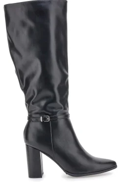 Le Havre Paris 6002 Schwarze Stiefeletten mit hohem Absatz und Riemen