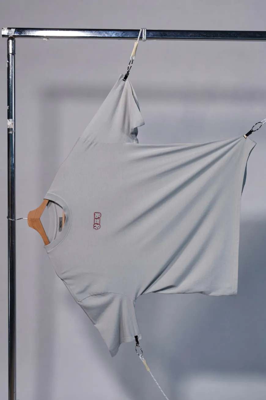 Maglia a Maniche Corte Grigia 100% cotone Boardman PT-M-T-2001