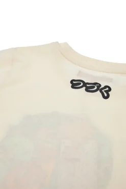Maglia Bianca a Maniche Lunghe con Stampa Colorata PITT KIDS 6010