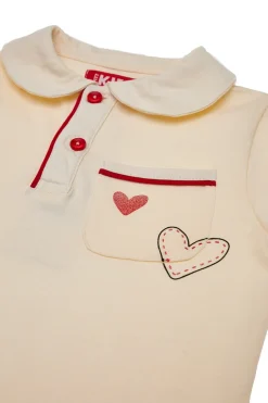 Maglia Bianca a Maniche Lunghe con Colletto PITT KIDS 6006