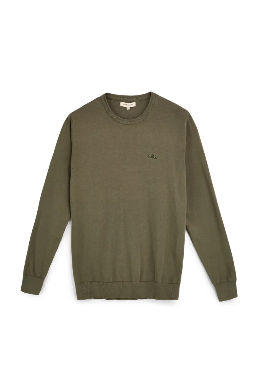 Maglia verde a maniche lunghe girocollo Sevenoaks Nby01