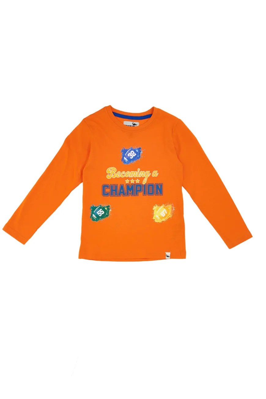 Maglietta Maniche Lunghe Pitt Kids 04028 Arancione