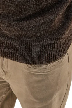 Maglione marrone con zip in misto lana No Limits MAJU020W25