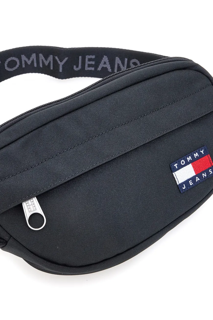 Marsupio nero in tessuto con logo Tommy Jeans Daily Bumbag