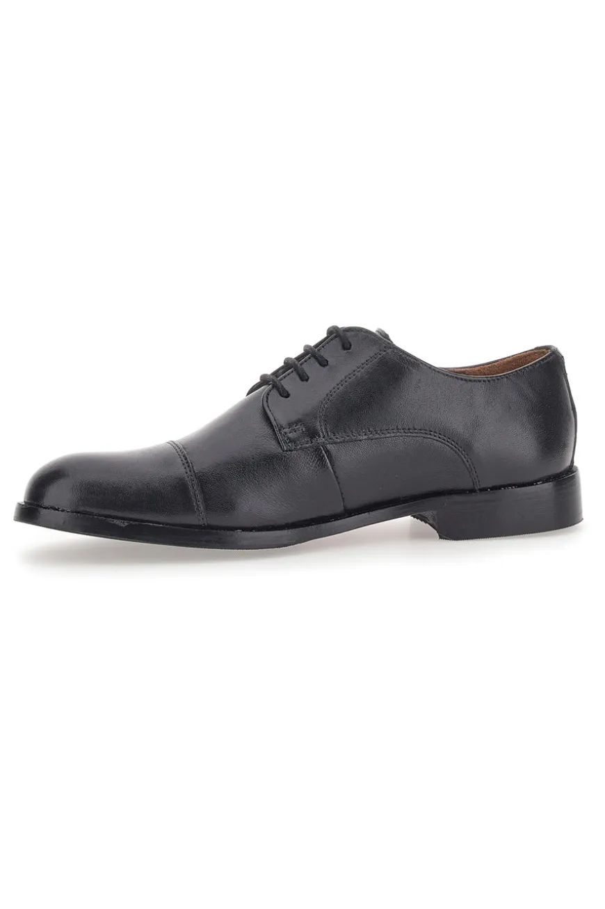 Max Dillan 566 schwarze Schnürschuhe aus echtem Leder