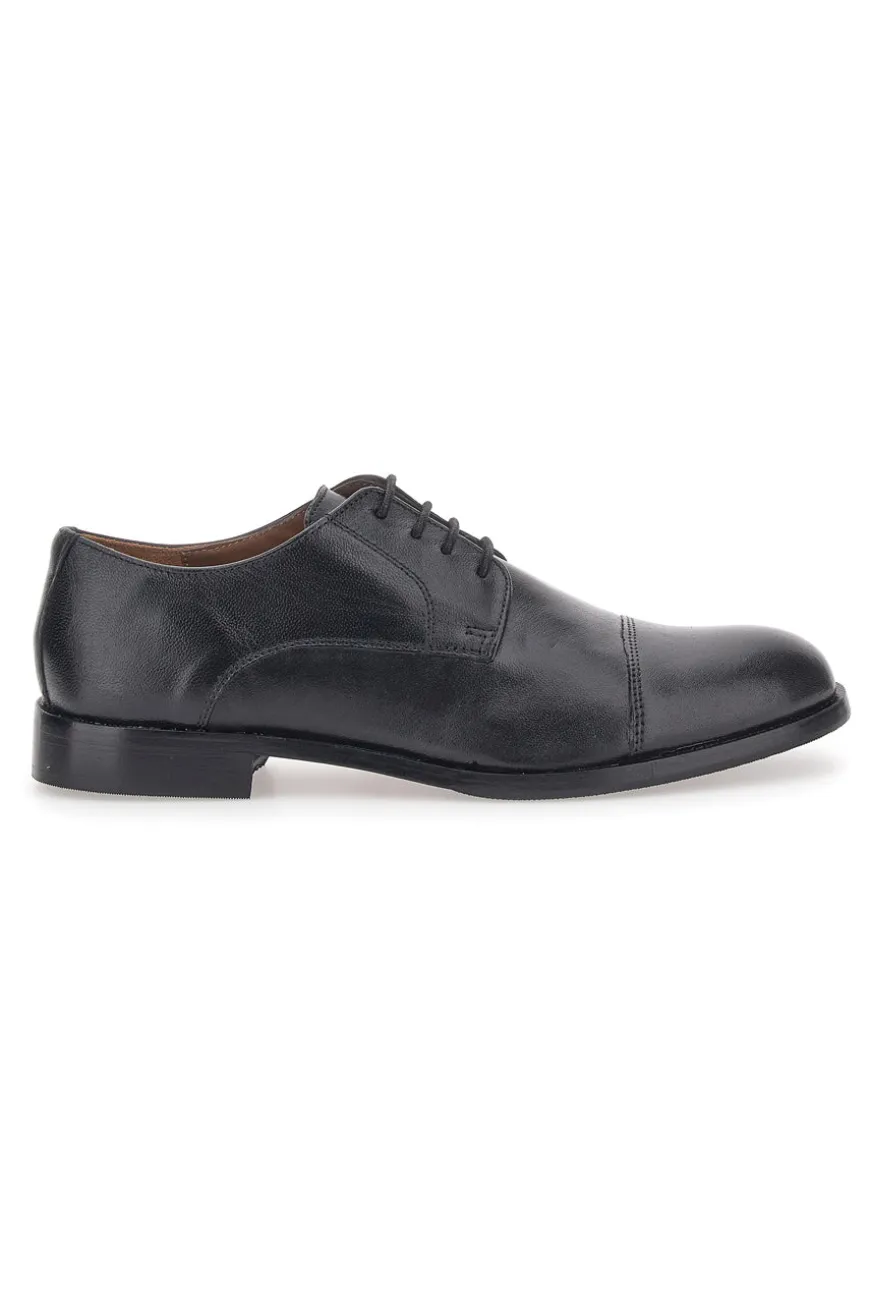 Max Dillan 566 schwarze Schnürschuhe aus echtem Leder