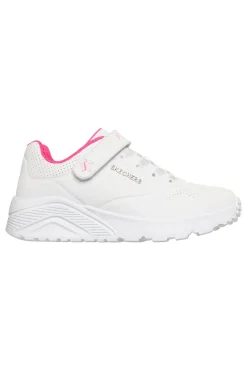 Mädchen weiße Turnschuhe Skechers Uno Lite Star Icon