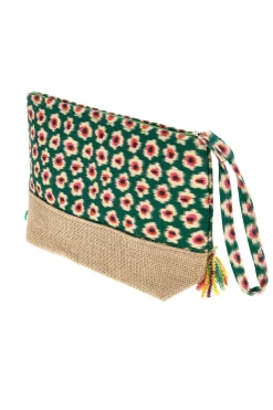 Mehrfarbige Strand-Clutch-Tasche mit Fransen Basile CLASSBA22218