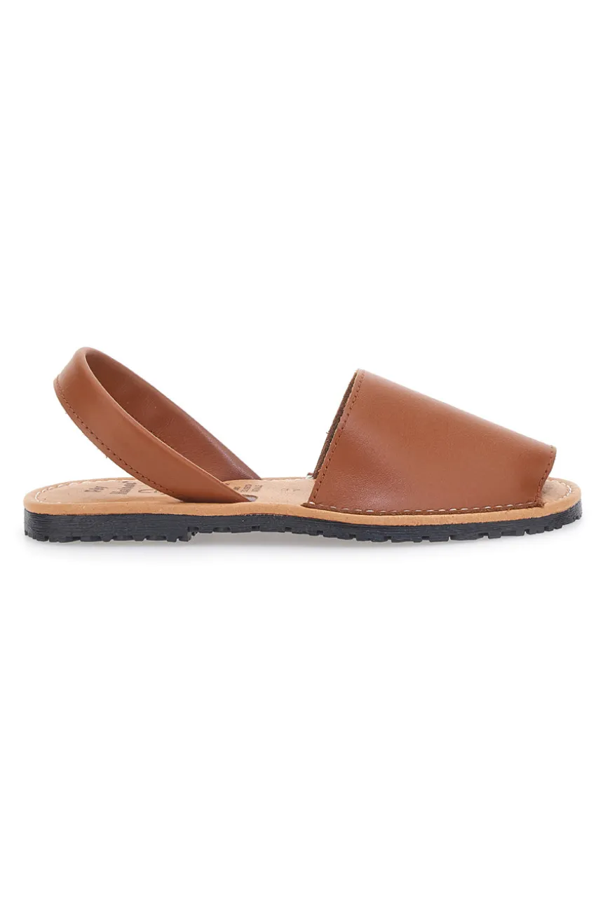 Minorchine Marroni Open Toe in Materie Sintetiche Fly Nature MN101