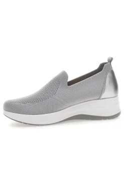 Mocassini Argento con Tomaia in Mesh e Platform INBLU 41 IC