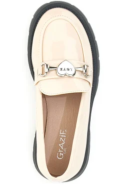 Mocassini beige con morsetto GRAZIE 39P241W