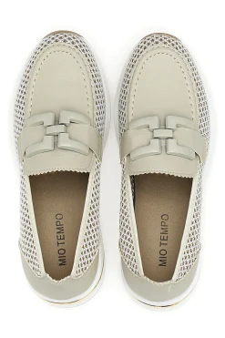 Mocassini Beige con Tomaia Traforata MIO TEMPO H82232LF14