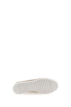 Mocassini Beige con Tomaia Traforata e Fibbia Dorata MIO TEMPO MIN7023