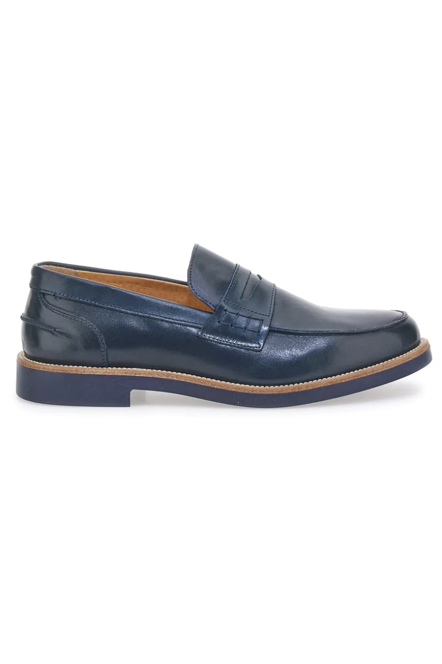 Mocassini Blu con Bocca di Leone PITTARELLO 8027
