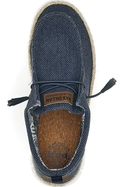 Mocassini Blu con Rafia e Lacci Elastici MAX DILLAN WALLY BIG CVS
