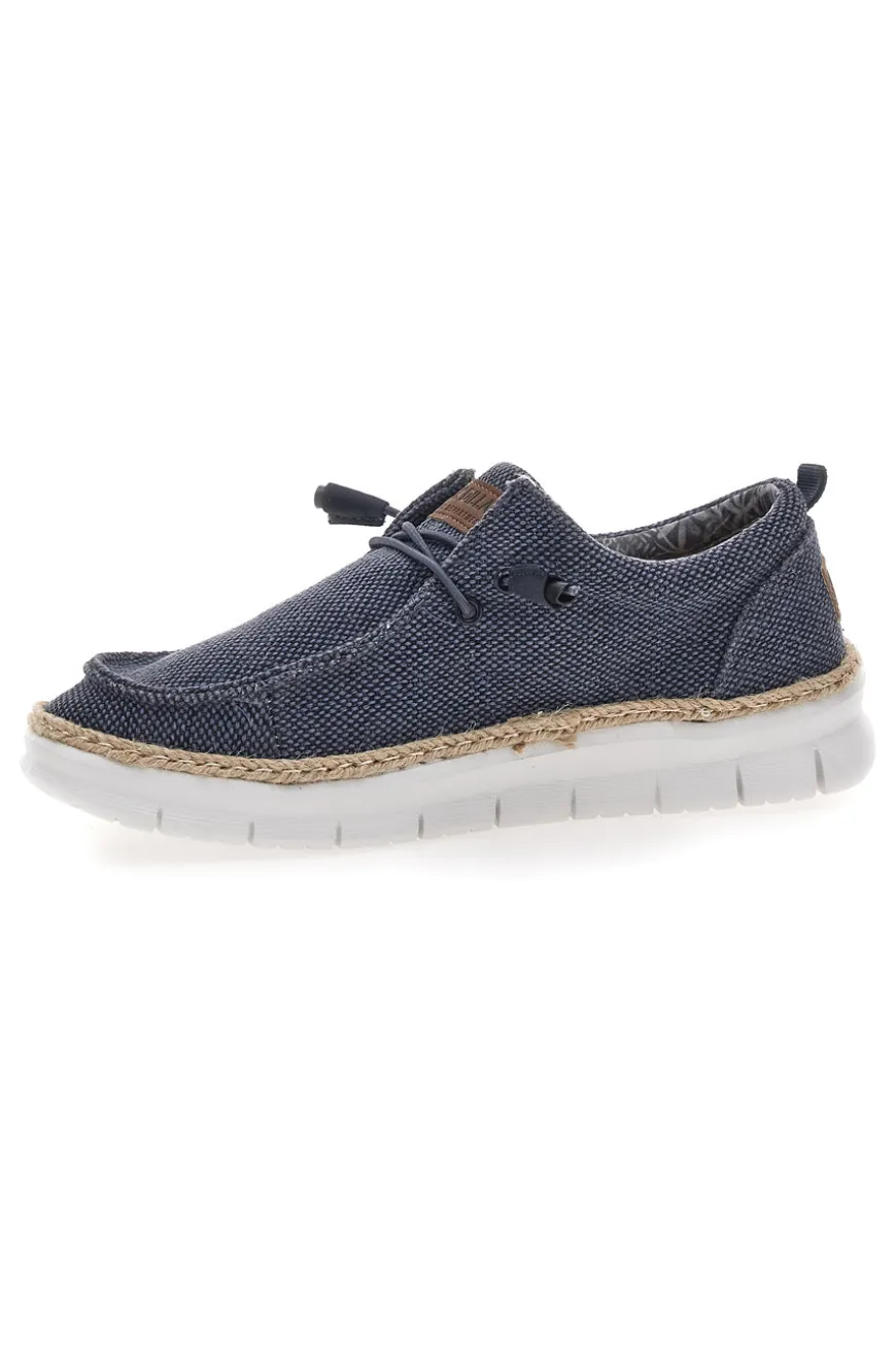 Mocassini Blu con Rafia e Lacci Elastici MAX DILLAN WALLY BIG CVS