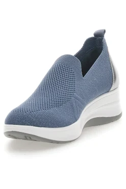 Mocassini Blu con Tomaia in Mesh e Platform INBLU 41 IC