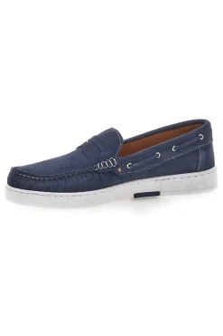 Mocassini Blu In Vera Pelle Scamosciata Max Dillan 420