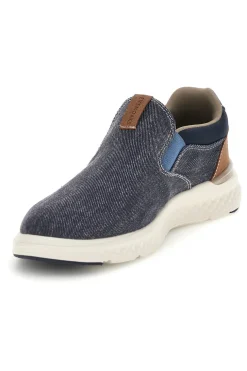 Mocassini blu slip on con suoletta estraibile Sevenoaks YH25129
