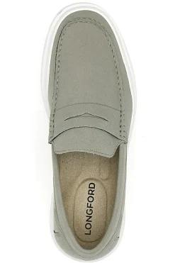 Mocassini grigi slip on con suola bianca Longford C53086