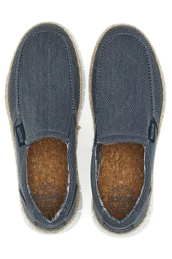 Mocassini Jeans con Rafia Decorativa MAX DILLAN DAVID TWILL