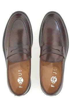 Mocassini marroni in pelle Made in Italy Pittarello Focus 102
