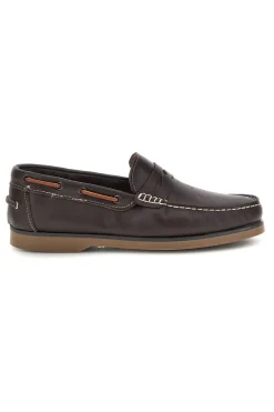 Mocassini marroni in vera pelle Pittarello Ptr 11