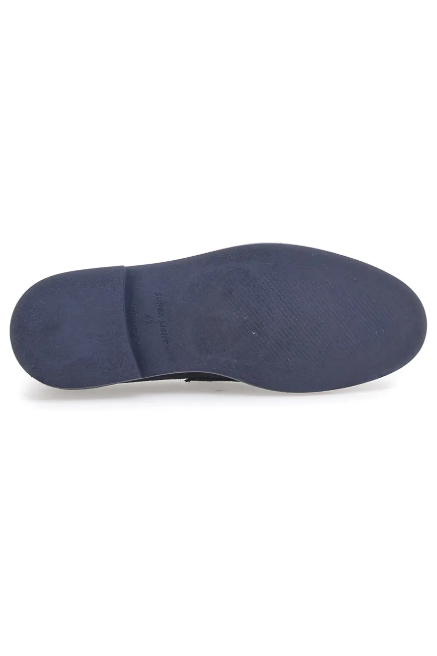 Mocassini Navy In Vera Pelle Scamosciata Pittarello 8027