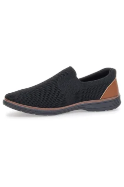 Mocassini Neri Casual Johes Land 411200