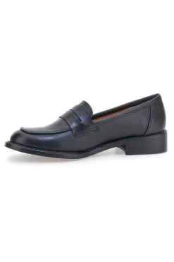 Mocassini neri con soletta in pelle Le Havre Paris 666K01N