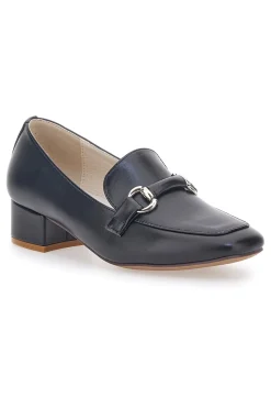 Mocassini Neri Con Tacco e Punta Quadrata Da Donna Energy 1400