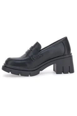 Mocassini Neri Con Tacco Galia 91179