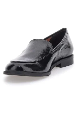Mocassini neri effetto vernice slip-on Pittarello glam 3659