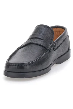 Mocassini Neri In Vera Pelle Made In Italy Jerpoint 102