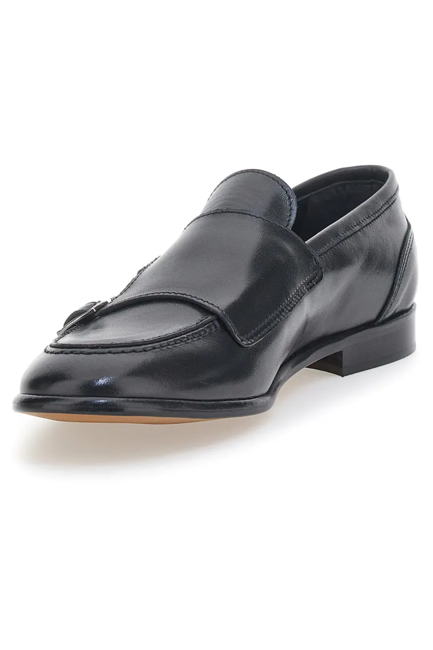 Mocassini Neri In Vera Pelle Made In Italy Pittarello 2371