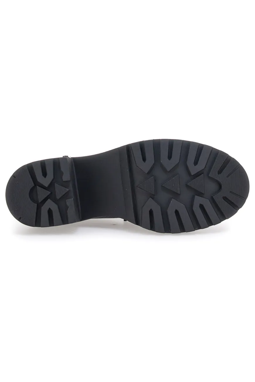 Mocassini Neri Platform con Brillantini Bettyflowers 01