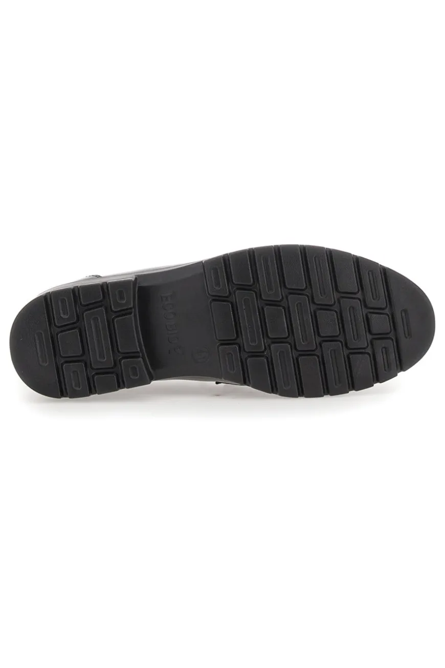 Mocassini neri Vegan effetto lucido ECO BIO J52322B6