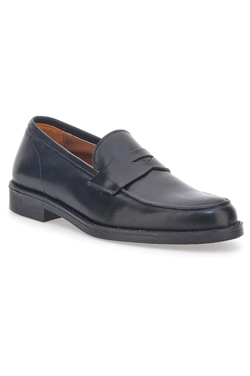 Mocassini Neri Vera Pelle Longford 711