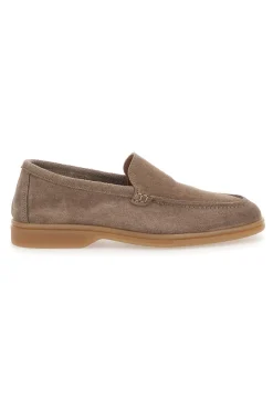 Mocassini Tortora con Tomaia in Suede Vera Pelle PTR 2070